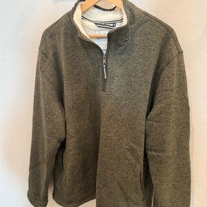 Orvis Men's Forest Green Zip-Up Sweater